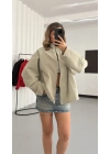 Buffy Bomber Ceket - Çağla Yeşili