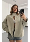 Buffy Bomber Ceket - Çağla Yeşili