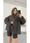 Buffy Bomber Ceket - Kahve