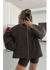 Buffy Bomber Ceket - Kahve