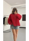 Buffy Bomber Ceket - Kırmızı