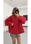 Buffy Bomber Ceket - Kırmızı