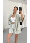 Camilla Gömlek Takım - Su Yeşili