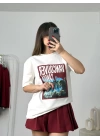 Canada Baskılı Tshirt - Beyaz