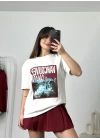 Canada Baskılı Tshirt - Beyaz