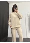 Carmen Taşlı Sweat Takım - Bej