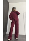 Carmen Taşlı Sweat Takım - Bordo