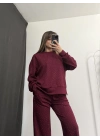 Carmen Taşlı Sweat Takım - Bordo