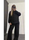 Carmen Taşlı Sweat Takım - Siyah