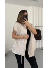 Cate Oversize Yelek - Bej