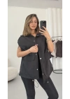 Cate Oversize Yelek - Siyah