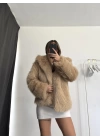 Celin Peluş Kürk - Bej
