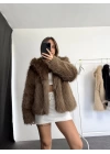 Celin Peluş Kürk - Kahve