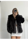 Celin Peluş Kürk - Siyah