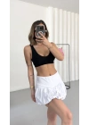Cora Balon Etek - Beyaz