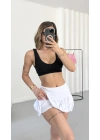 Cora Balon Etek - Beyaz