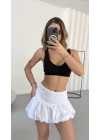 Cora Balon Etek - Beyaz
