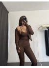 Corinna Tayt Takım - Kahve