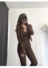 Corinna Tayt Takım - Kahve