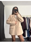 Cruz Astarlı Blazer Ceket - Bej