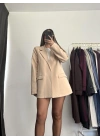 Cruz Astarlı Blazer Ceket - Bej