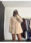 Cruz Astarlı Blazer Ceket - Bej