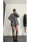 Cruz Astarlı Blazer Ceket - Gri