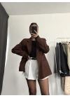 Cruz Astarlı Blazer Ceket - Kahve
