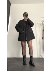 Cruz Astarlı Blazer Ceket - Siyah