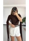 Dantel Bodysuit - Kahve