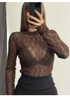 Diana Dantel Bluz - Kahve
