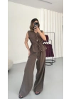 Dora Yelekli Takım - Kahve