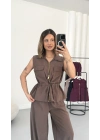 Dora Yelekli Takım - Kahve