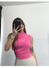 Eliz Drapeli Bluz - Pembe