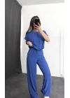 Ella Crop Takım -Lacivert