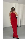 Emmy Tek Omuz Elbise - Kırmızı