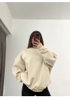 Era Bisiklet Yaka Sweatshirt - Bej