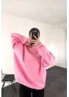 Era Bisiklet Yaka Sweatshirt - Pembe