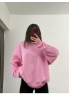 Era Bisiklet Yaka Sweatshirt - Pembe