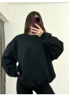 Era Bisiklet Yaka Sweatshirt - Siyah