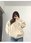 Era Kapüşonlu Sweatshirt - Bej