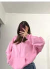 Era Kapüşonlu Sweatshirt - Pembe