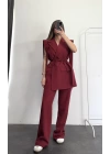 Evens Ceket Takım - Bordo