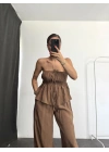 Fiona Straplez Takım - Kahve