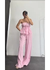 Fiona Straplez Takım - Pembe