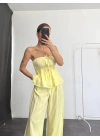 Fiona Straplez Takım - Sarı
