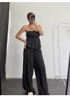 Fiona Straplez Takım - Siyah