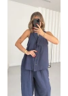 Flavia Yakalı Takım - Lacivert