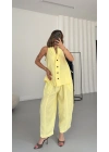Flavia Yakalı Takım - Sarı
