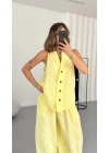Flavia Yakalı Takım - Sarı